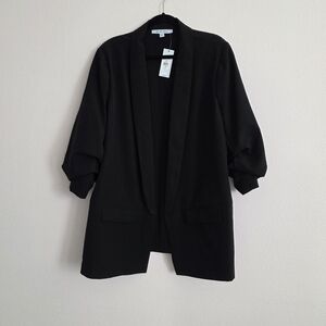 Black Open-Front Blazer Jacket - Elegant Women’s Suit Jacket